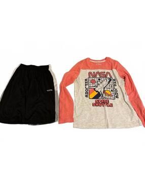 Jumping Beans Kids Boys Large NASA Shirt & Hind Shorts